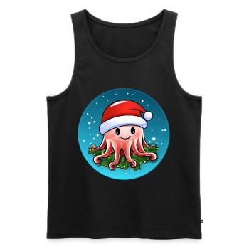 Qualle Weihnachten - Männer Premium Bio Tank Top - Schwarz - Vorne - Michal (187cm)