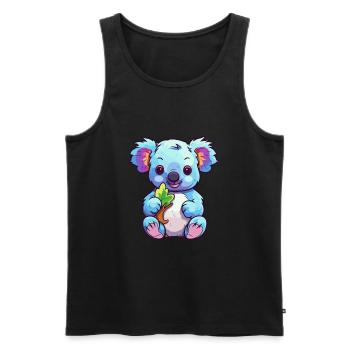 Koala Buntes Aquarell Cartoon Kawaii Tier - Männer Premium Bio Tank Top - Schwarz - Vorne - AI Model Male 178 light (178cm)