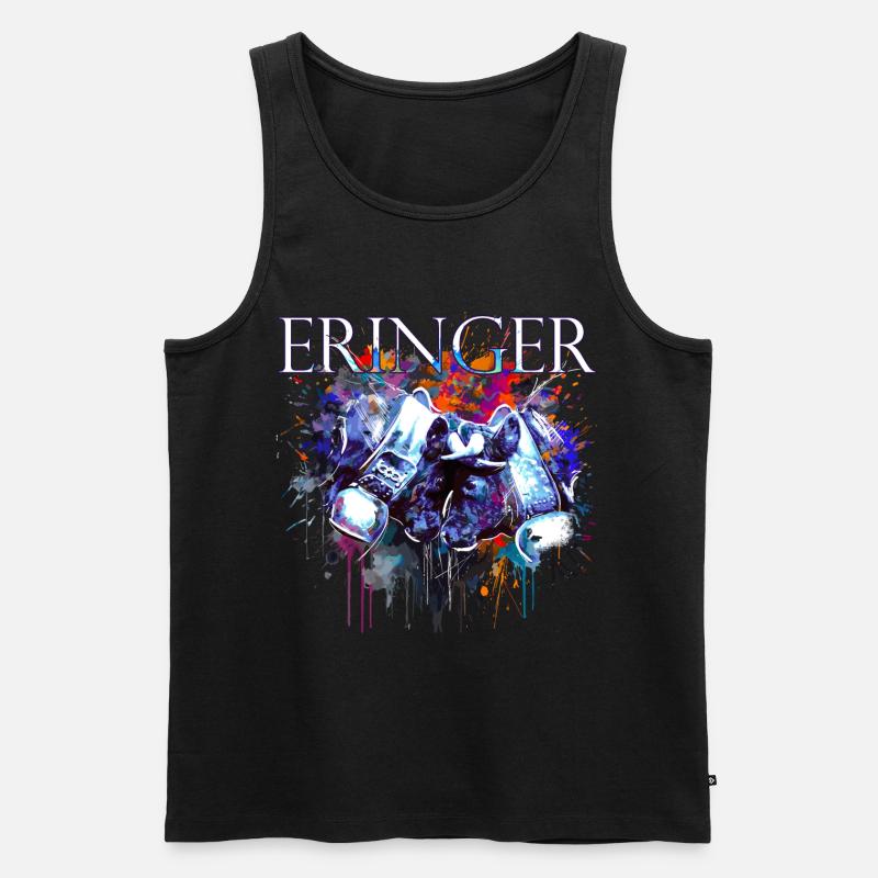 Kampfkuh, Schweizer Walliser Herdenskuh - Männer Premium Bio Tank Top - Schwarz