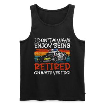 Police Order Uniform Hunting - Men's Premium Organic Tank Top - black - Front - AI Model Male 178 light (178cm)