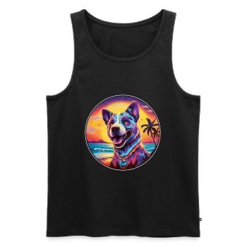 Bongo Buntes Aquarell Cartoon Kawaii Tier - Männer Premium Bio Tank Top - Schwarz - Vorne - Michal (187cm)