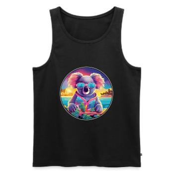 Koala Buntes Aquarell Cartoon Kawaii Tier - Männer Premium Bio Tank Top - Schwarz - Vorne - AI Model Male 178 light (178cm)