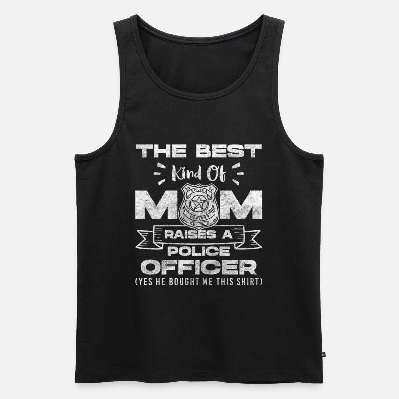 Polizei Stop Uniform Sirene - Männer Premium Bio Tank Top - Schwarz