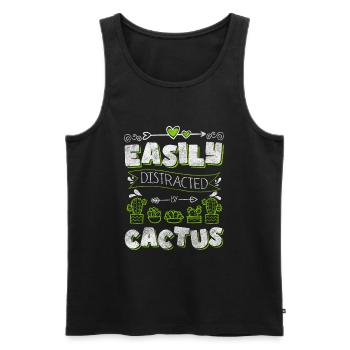 Cacti Prickly Gardener Sting - Men's Premium Organic Tank Top - black - Front - AI Model Male 178 light (178cm)