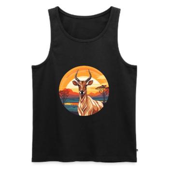 Bongo Buntes Aquarell Cartoon Kawaii Tier - Männer Premium Bio Tank Top - Schwarz - Vorne - AI Model Male 178 light (178cm)