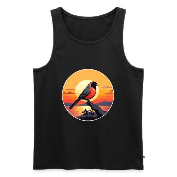Gimpel Bunte Aquarell-Karikatur Kawaii Haustier - Männer Premium Bio Tank Top - Schwarz - Vorne - AI Model Male 178 light (178cm)