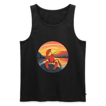 Craw Aquarelle colorée Dessin animé Kawaii Animal - Débardeur bio Premium Homme - noir - Devant - Michal (187cm)