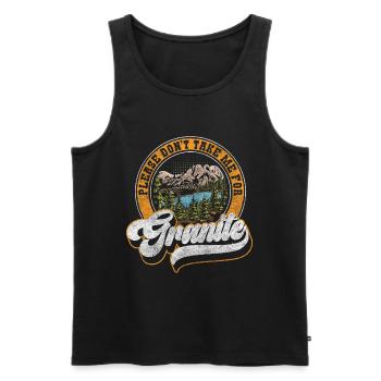 Stein Kunstwerk Steinmetz Zunftwappen - Männer Premium Bio Tank Top - Schwarz - Vorne - Michal (187cm)