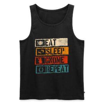 Wichtel Gartenzwerg Zipfelmütze - Männer Premium Bio Tank Top - Schwarz - Vorne - AI Model Male 178 light (178cm)