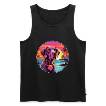Bruno Jura Hund Rasse Bunte Karikatur Wasserc - Männer Premium Bio Tank Top - Schwarz - Vorne - AI Model Male 178 light (178cm)
