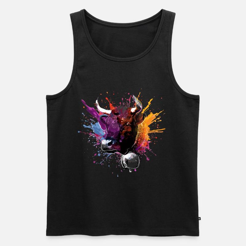Eringenkühe, Eringer - Männer Premium Bio Tank Top - Schwarz