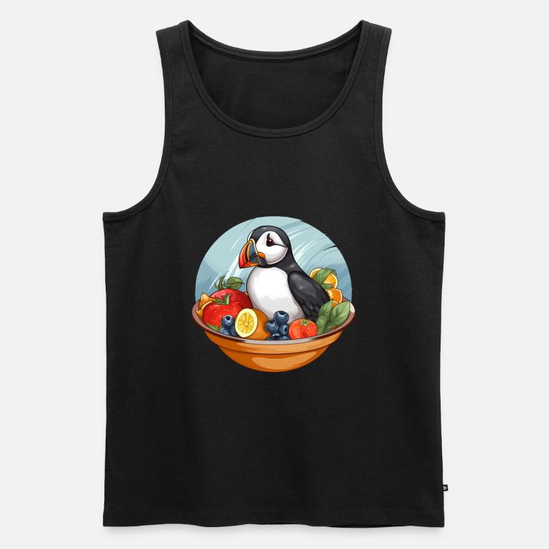 Papageientaucher - Männer Premium Bio Tank Top - Schwarz