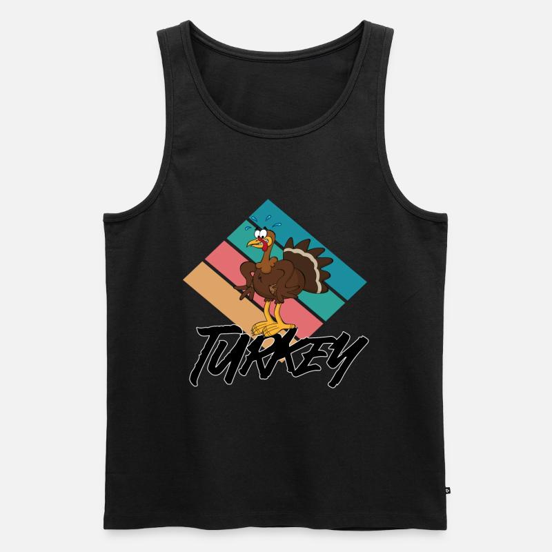 turkey - Männer Premium Bio Tank Top - Schwarz