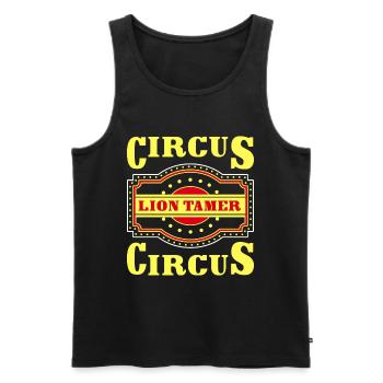 Circus Tent Ringmaster Performers - Men's Premium Organic Tank Top - black - Front - AI Model Male 178 light (178cm)