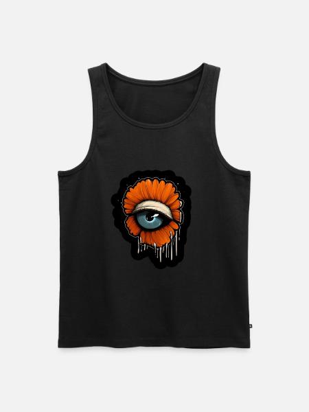 Eye: Orange Flower - Men's Premium Organic Tank Top - black