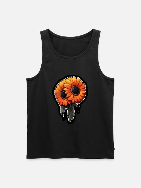 Eye: Orange Flower - Men's Premium Organic Tank Top - black