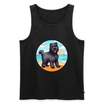 Bouvier Des Flandres Race De Chien Cartoon Kawaii Chien - Débardeur bio Premium Homme - noir - Devant - Michal (187cm)