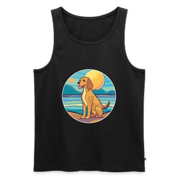 Braque Saint Germain Hunderasse Cartoon Kawaii Hund - Männer Premium Bio Tank Top - Schwarz - Vorne - AI Model Male 178 light (178cm)