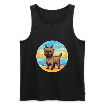 Cairn Terrier Hund Rasse Cartoon Kawaii Clipart Hund - Männer Premium Bio Tank Top - Schwarz - Vorne - Michal (187cm)