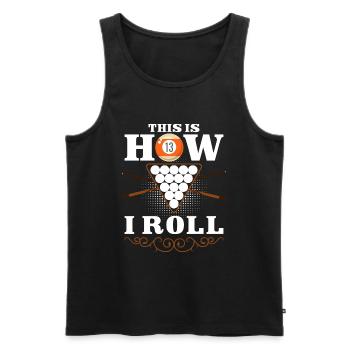 Pool Billardspieler Hobby 8-Ball - Männer Premium Bio Tank Top - Schwarz - Vorne - AI Model Male 178 light (178cm)