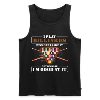 Billiard Kneipe Gewinn - Männer Premium Bio Tank Top - Schwarz - Vorne - AI Model Male 178 light (178cm)