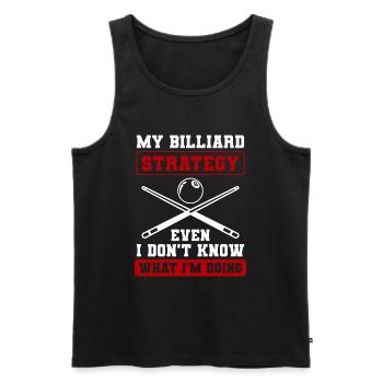Billiard Training Cue Billardkugeln - Männer Premium Bio Tank Top - Schwarz - Vorne - AI Model Male 178 light (178cm)