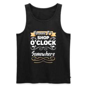 Shoppen Geschenk Königin - Männer Premium Bio Tank Top - Schwarz - Vorne - AI Model Male 178 light (178cm)