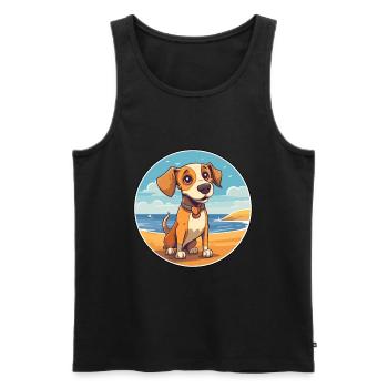 Drever Hund Rasse Cartoon Kawaii Clipart Aquarell - Männer Premium Bio Tank Top - Schwarz - Vorne - Michal (187cm)