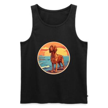 Irischer Setter Hund Rasse Cartoon Kawaii Clipart Hund - Männer Premium Bio Tank Top - Schwarz - Vorne - AI Model Male 178 light (178cm)