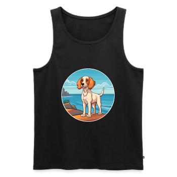 Jamthund Dog Breed Cartoon Kawaii Clipart Dog Pet - Men's Premium Organic Tank Top - black - Front - Michal (187cm)