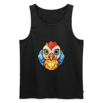 Baby Huhn buntes Aquarell Tier Karikatur - Männer Premium Bio Tank Top - Schwarz - Vorne - Michal (187cm)