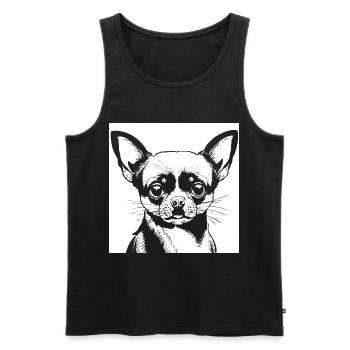 Frettchen mit Sonnenbrille Coole Frettchen - Männer Premium Bio Tank Top - Schwarz - Vorne - Michal (187cm)