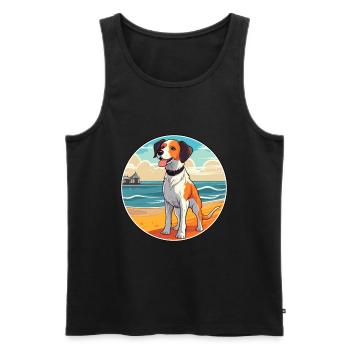 Owczarek Podhalanski Hunderasse Karikatur Kawaii Hund - Männer Premium Bio Tank Top - Schwarz - Vorne - Michal (187cm)