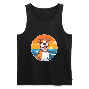 Plummer Terrier Hund Rasse Cartoon Kawaii Clipart - Männer Premium Bio Tank Top - Schwarz - Vorne - Michal (187cm)