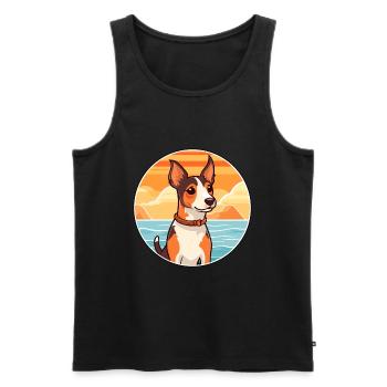 spielzeug foxterrier hunderasse cartoon kawaii clipart - Männer Premium Bio Tank Top - Schwarz - Vorne - Michal (187cm)