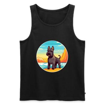 schottischer terrier hunderasse cartoon kawaii clipart - Männer Premium Bio Tank Top - Schwarz - Vorne - AI Model Male 178 light (178cm)
