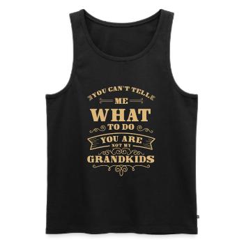 Grandpa Pregnancy Family Pampering - Men's Premium Organic Tank Top - black - Front - AI Model Male 178 light (178cm)