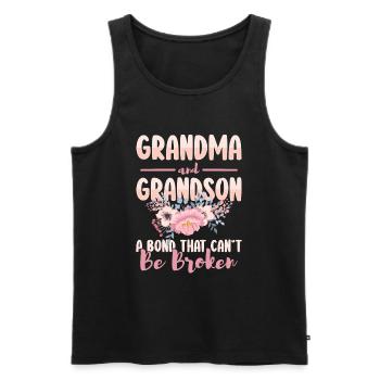 Großeltern Enkel Familie Lieblingsmensch - Männer Premium Bio Tank Top - Schwarz - Vorne - Michal (187cm)