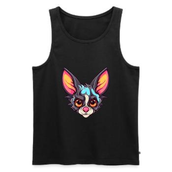 Aye Aye Bunte Aquarell-Karikatur Kawaii-Tier - Männer Premium Bio Tank Top - Schwarz - Vorne - AI Model Male 178 light (178cm)
