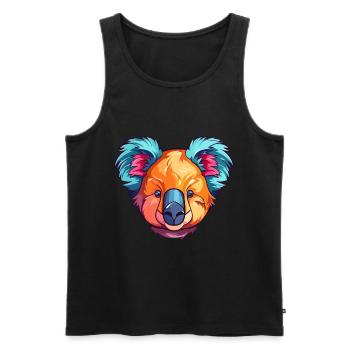 Koala Buntes Aquarell Cartoon Kawaii Tier - Männer Premium Bio Tank Top - Schwarz - Vorne - AI Model Male 178 light (178cm)