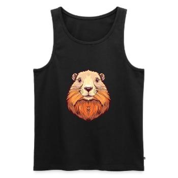 Murmeltier buntes Aquarell Cartoon Kawaii Tier - Männer Premium Bio Tank Top - Schwarz - Vorne - Michal (187cm)