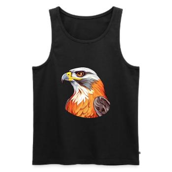 Falcon Colorful Watercolor Cartoon Kawaii Animal - Men's Premium Organic Tank Top - black - Front - Michal (187cm)