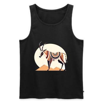 Oryx Aquarelle Colorée Dessin Animé Kawaii Animal - Débardeur bio Premium Homme - noir - Devant - AI Model Male 178 light (178cm)