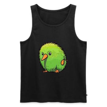 Kiwi Haustier Buntes Aquarell Cartoon Kawaii Tier - Männer Premium Bio Tank Top - Schwarz - Vorne - Michal (187cm)