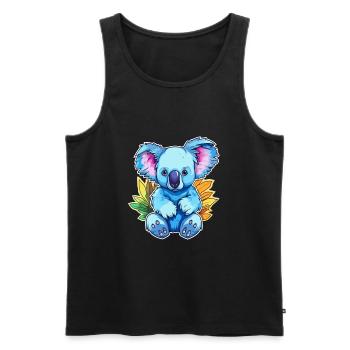 Koala Buntes Aquarell Cartoon Kawaii Tier - Männer Premium Bio Tank Top - Schwarz - Vorne - AI Model Male 178 light (178cm)