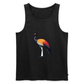 Crane Pet Colorful Watercolor Cartoon Kawaii Anima - Men's Premium Organic Tank Top - black - Front - Michal (187cm)