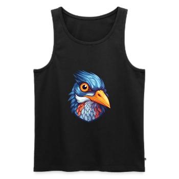 Kuckuck buntes Aquarell Cartoon Kawaii Tier - Männer Premium Bio Tank Top - Schwarz - Vorne - Michal (187cm)