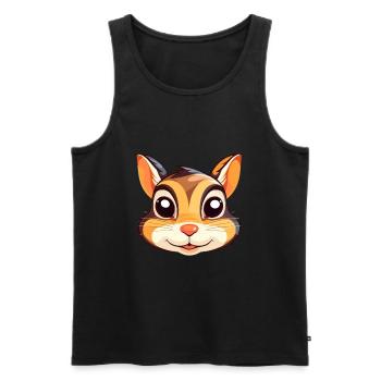 Chipmunk Colorful Watercolor Cartoon Kawaii Animal - Men's Premium Organic Tank Top - black - Front - AI Model Male 178 light (178cm)