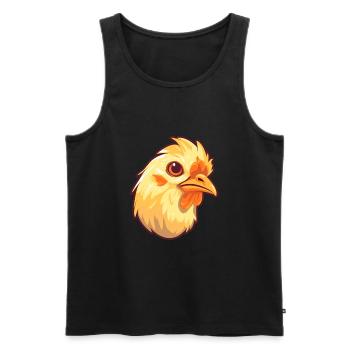 Chick Pet Colorful Watercolor Cartoon Kawaii Anima - Men's Premium Organic Tank Top - black - Front - Michal (187cm)