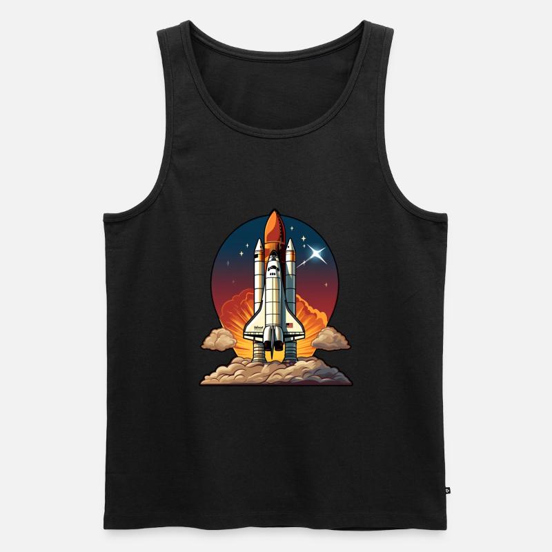 Navette spatiale spatiale - Débardeur bio Premium Homme - noir